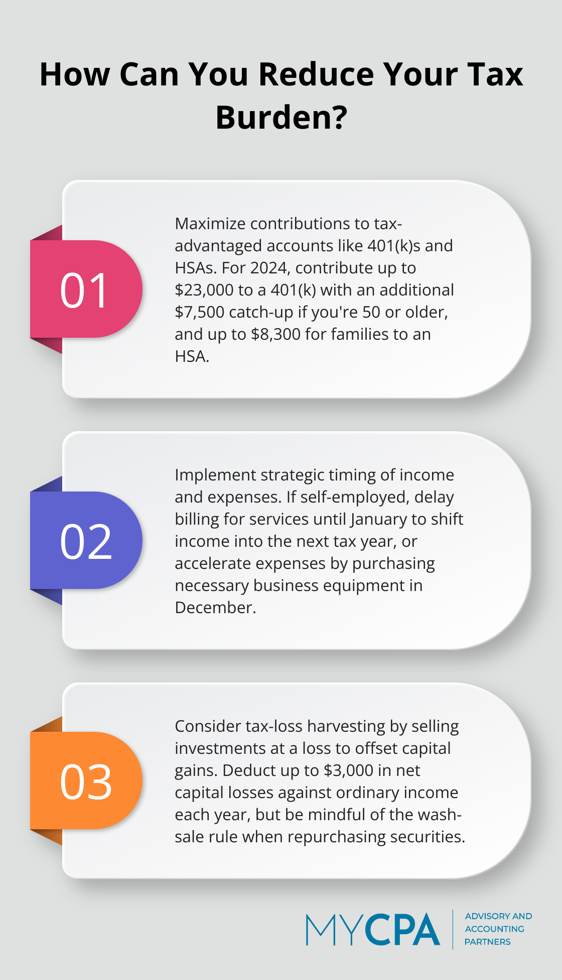 Fact - How Can You Reduce Your Tax Burden?