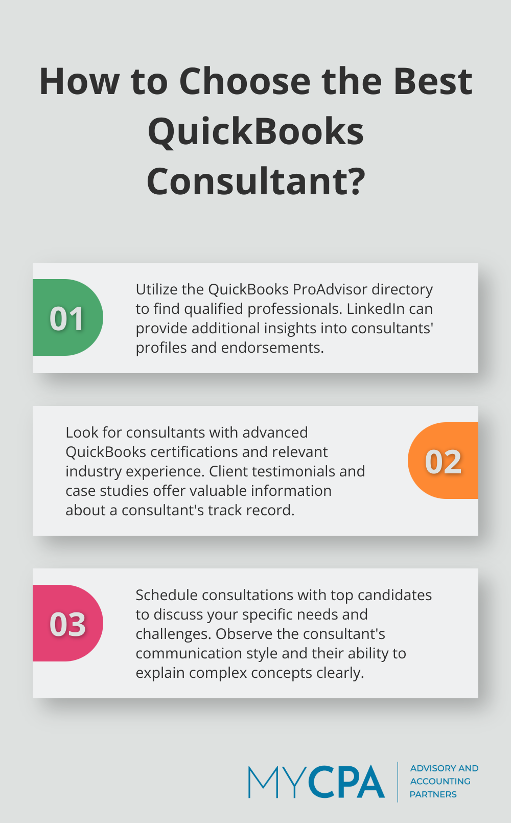 Infographic: How to Choose the Best QuickBooks Consultant? - quickbooks consulting services