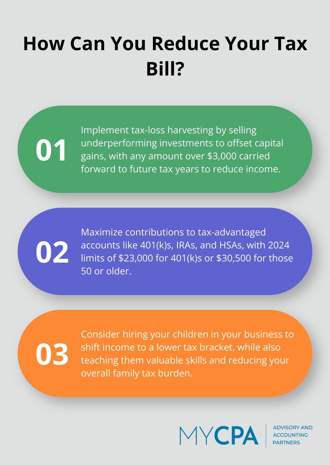 Infographic: How Can You Reduce Your Tax Bill? - strategic tax planning