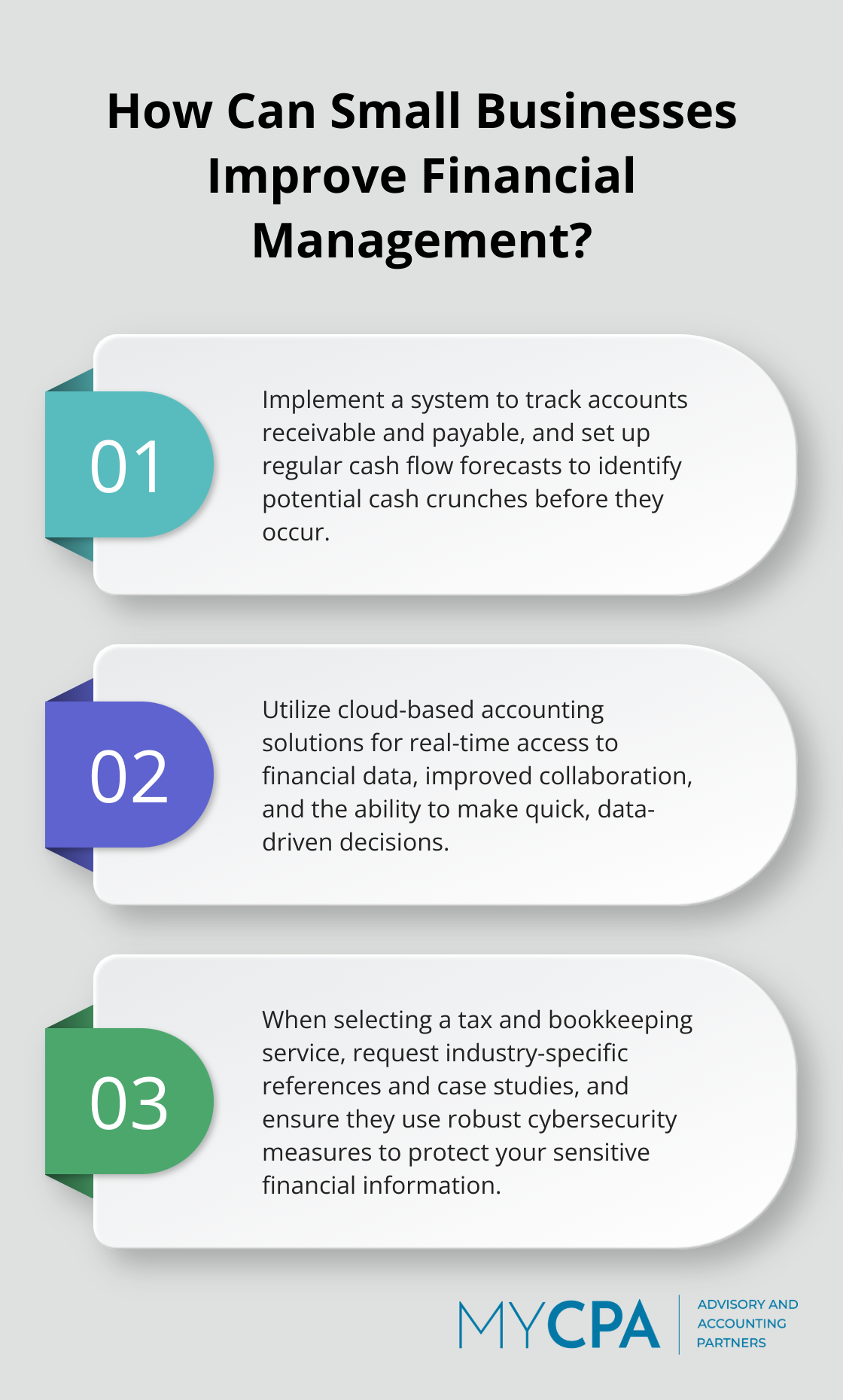 Infographic: How Can Small Businesses Improve Financial Management? - tax services and bookkeeping