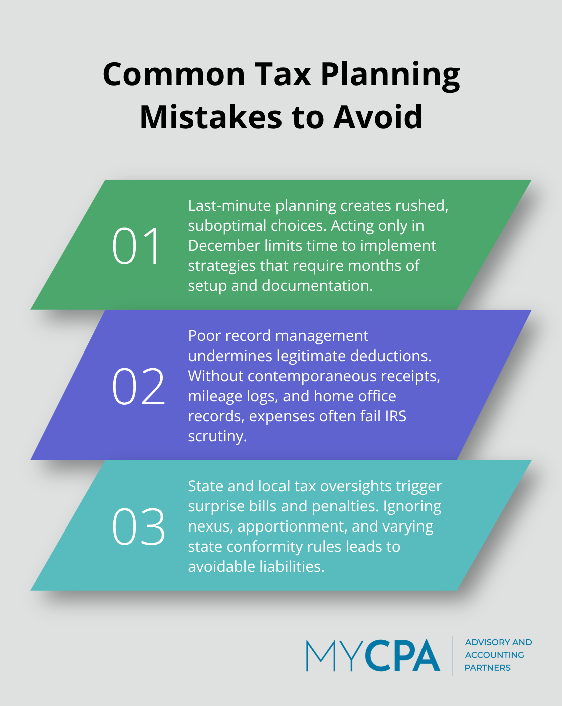 Three frequent tax planning mistakes and why they cost money - tax planning strategies