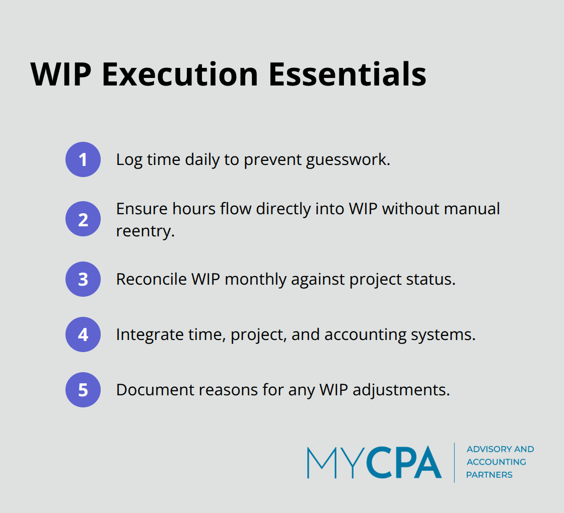 Compact list of core practices to keep WIP accurate and actionable