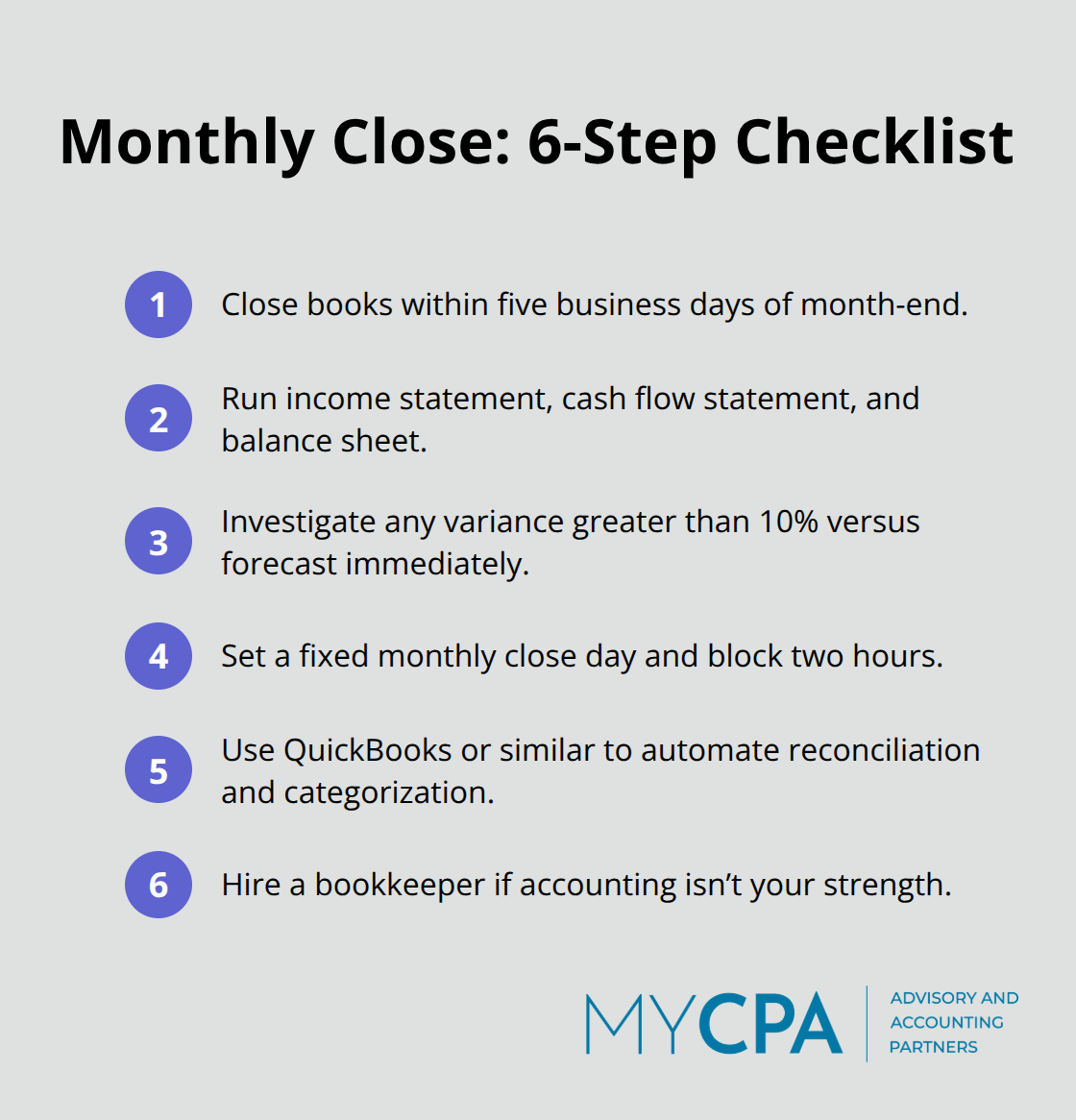Compact checklist for U.S. startup monthly financial close. - funding strategies for startups