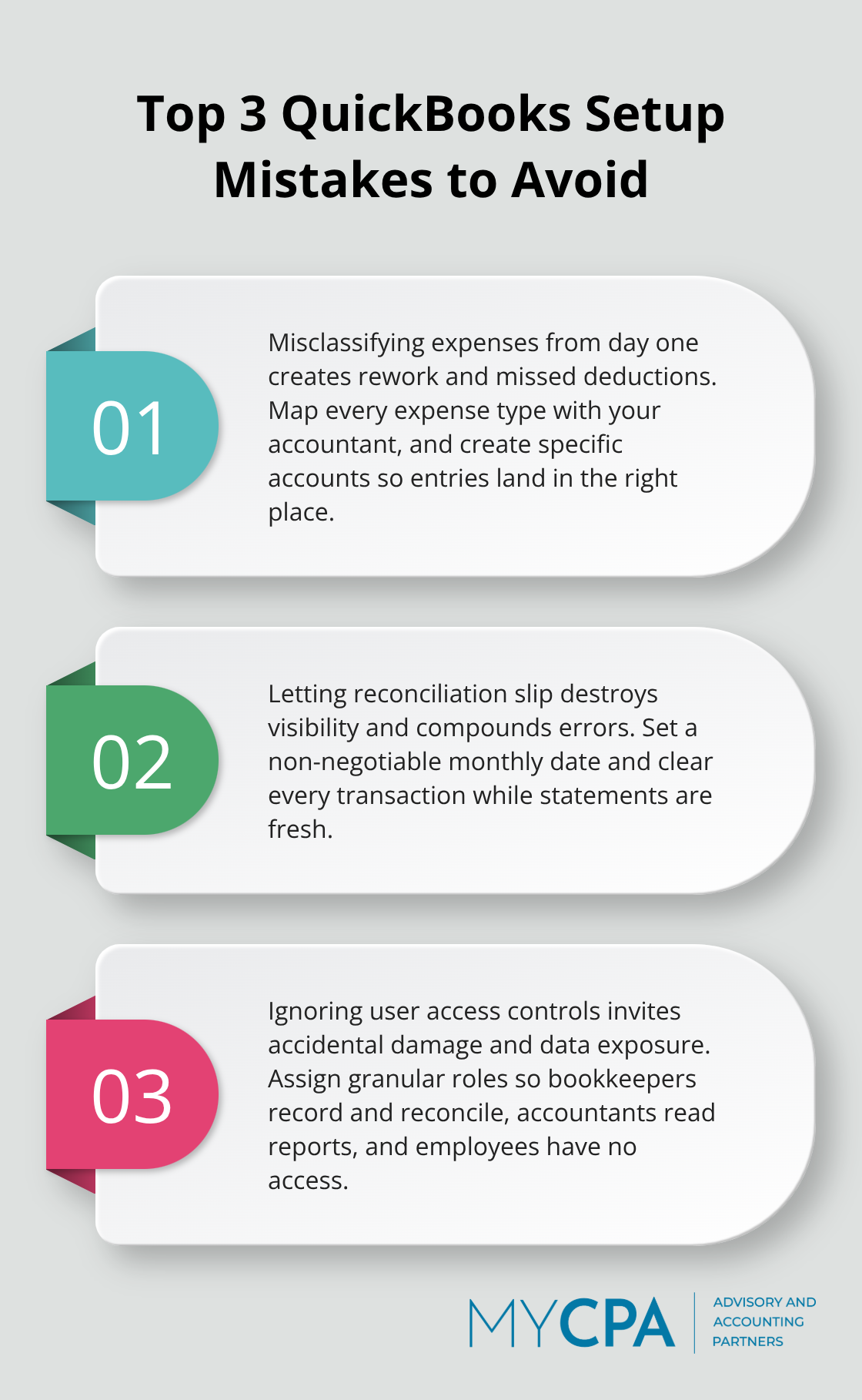 Three common QuickBooks setup mistakes and how to prevent them